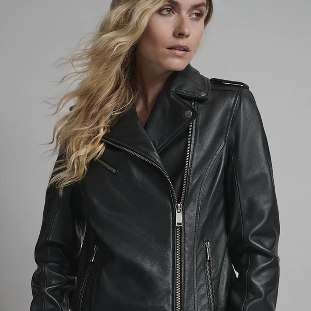 Wilsons Leather Women's Dark Leather Jacket